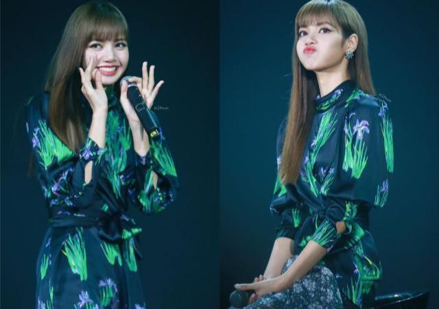 韩团blackpink人间芭比lisa秋装怎么穿?绿色清新连衣裙超美