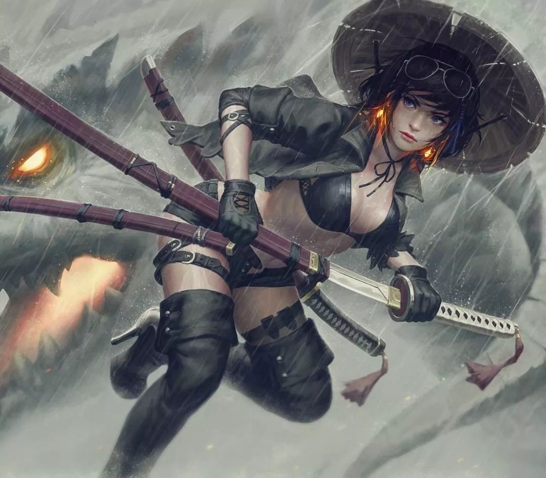 湖浪客女侠插画师guweiz笔下的女孩惊艳震撼有冲击力