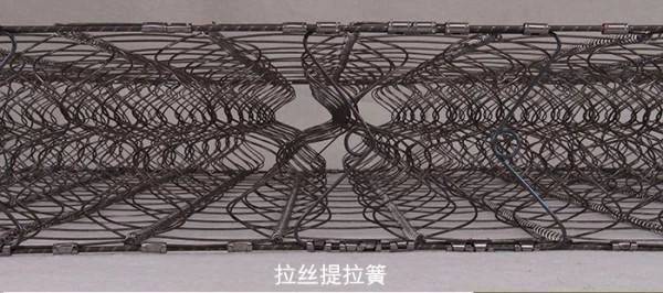 拉丝提丝弹簧区别于独立弹簧,一般的弹簧都是一个一个的弹簧组合在一