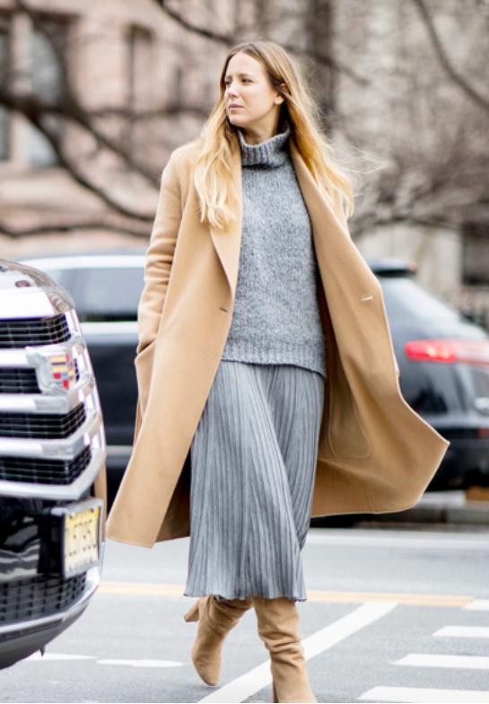 冬季针织裙图鉴,行走的时髦穿搭攻略,这样搭气质十足