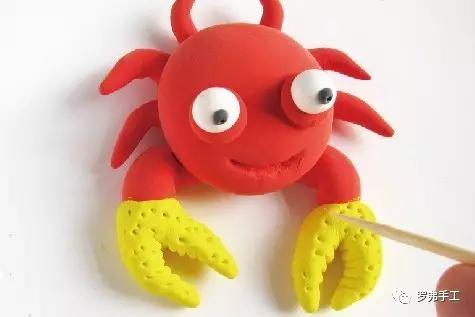 超轻粘土小螃蟹制作步骤教程