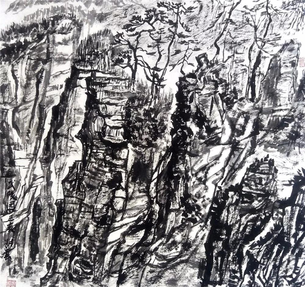 谢云焦墨画作品欣赏