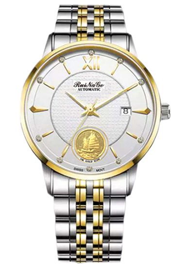 瑞纳戈18k金男士一帆风顺金表