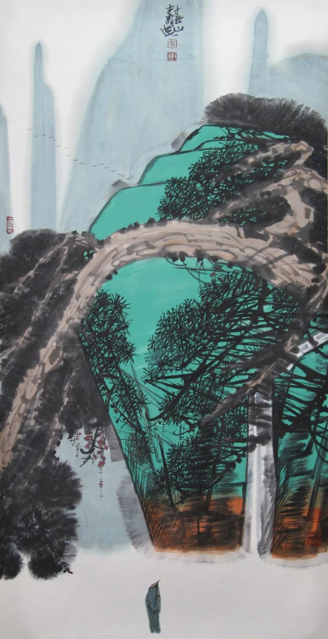 画廊推荐画家李鼎成浓墨写山水诗意入画境