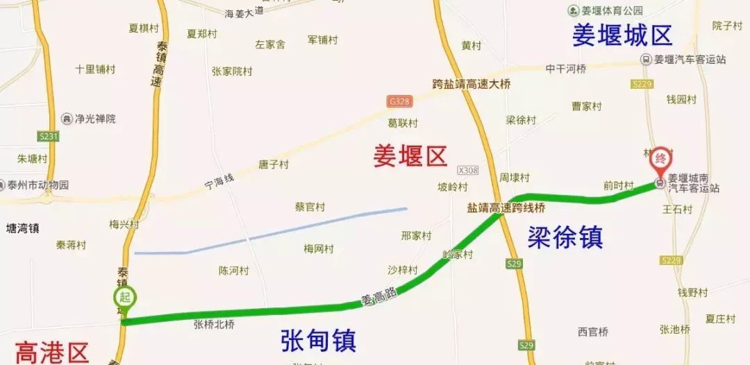 交通局明确答复北沿江泰州南站锁定姜高路