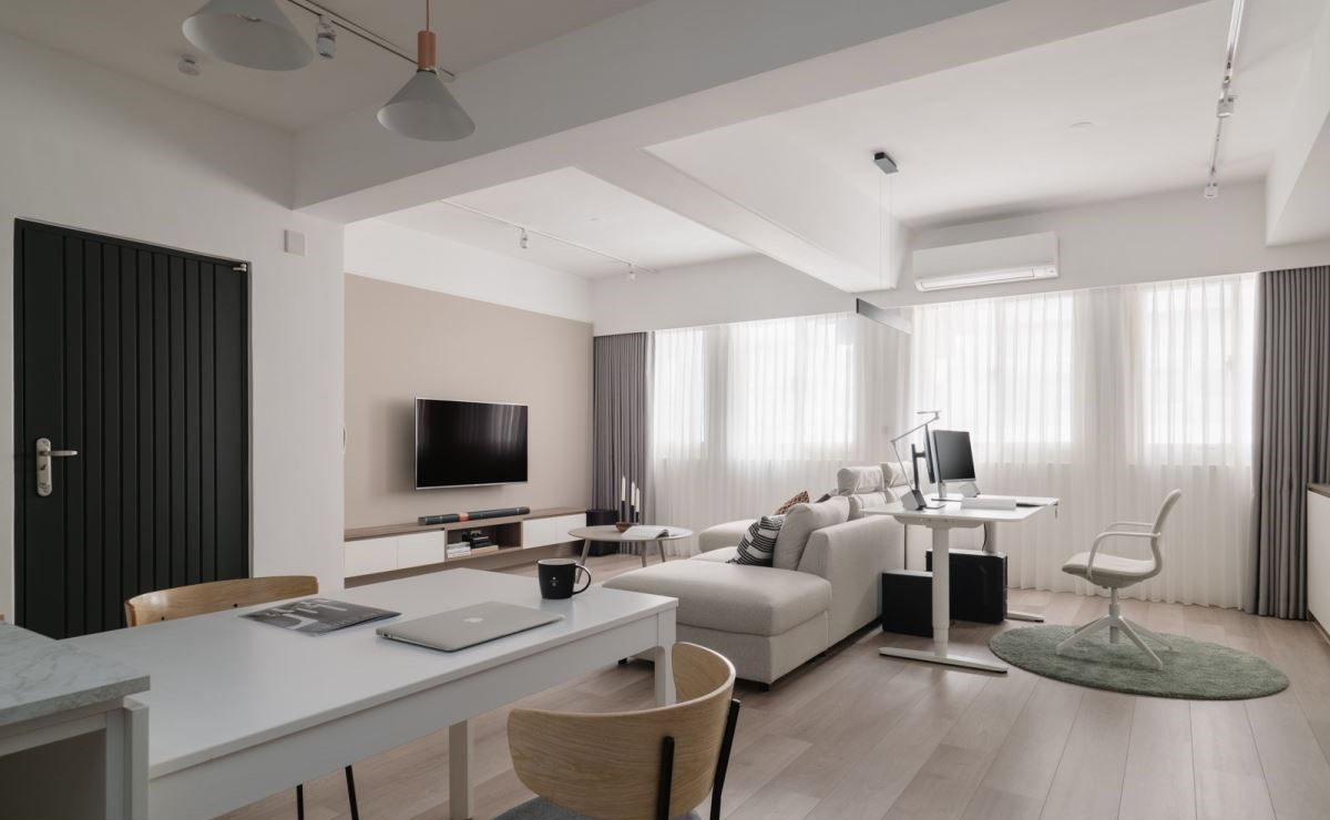 80平商品房装修参考图丨粉色和嫩绿带来清新质感北欧风