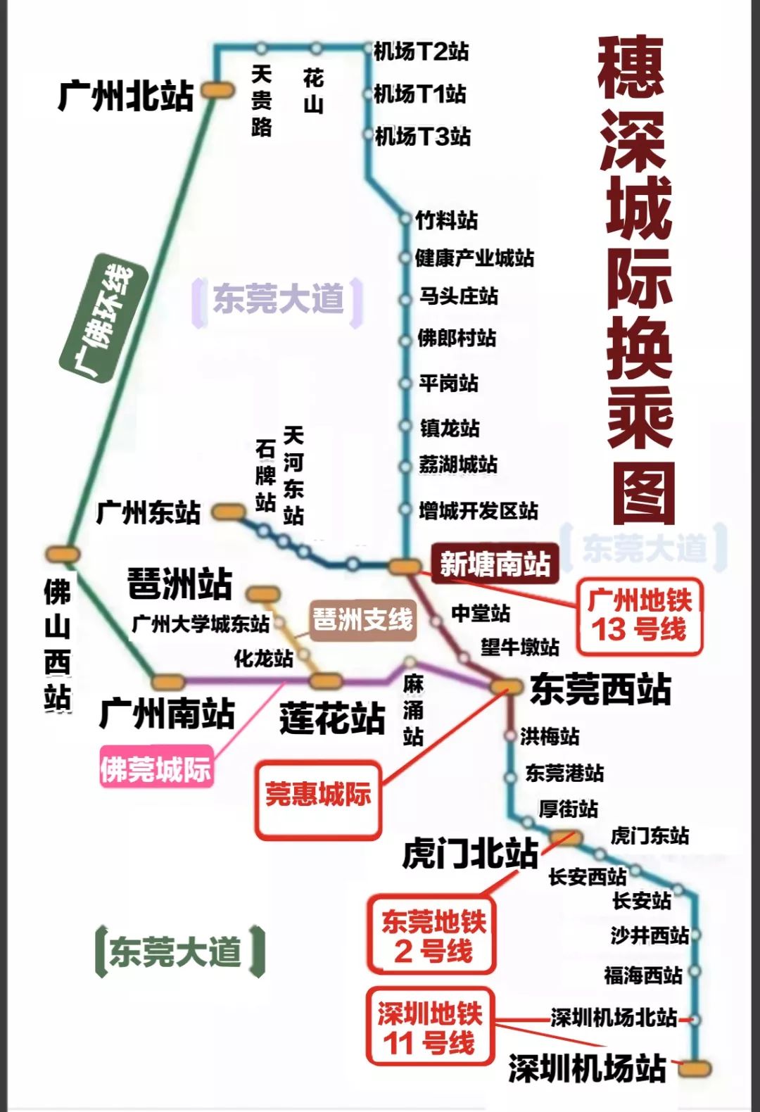 新塘南站轻轨线路图图片