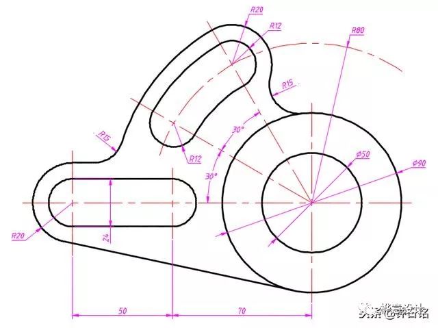 輔助設計大講堂autocad2019案例平面圖綜合繪製