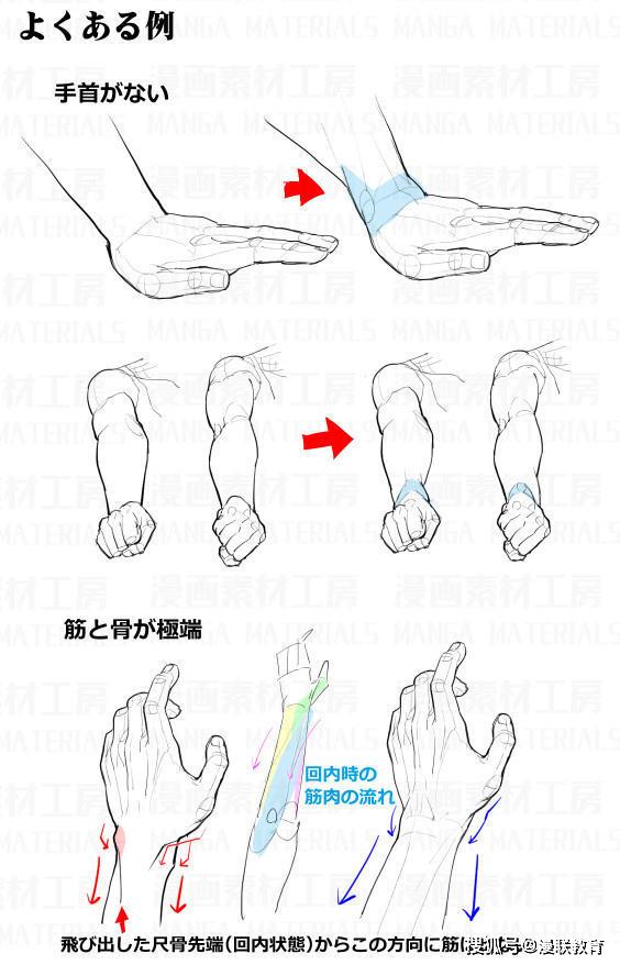 「教程」怎樣畫漫畫手臂和手這一素材,專業繪畫教程與素材