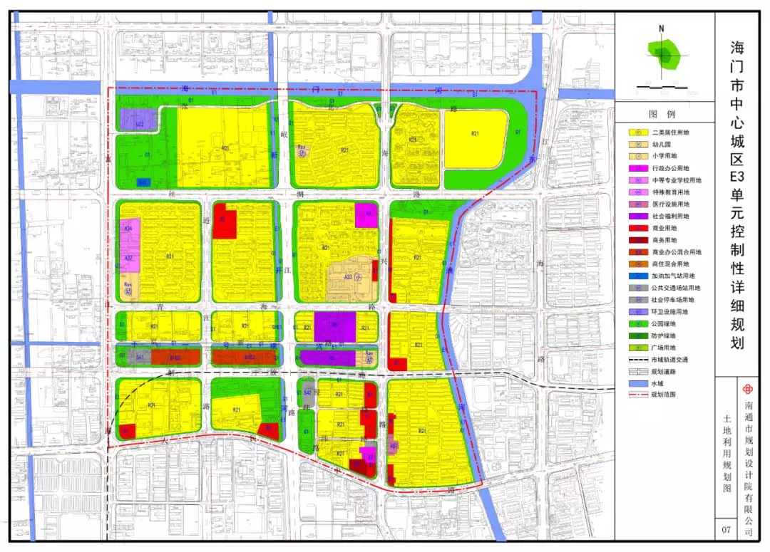 海门中心城区各单元规划范围,功能定位,土地利用规划草案发布