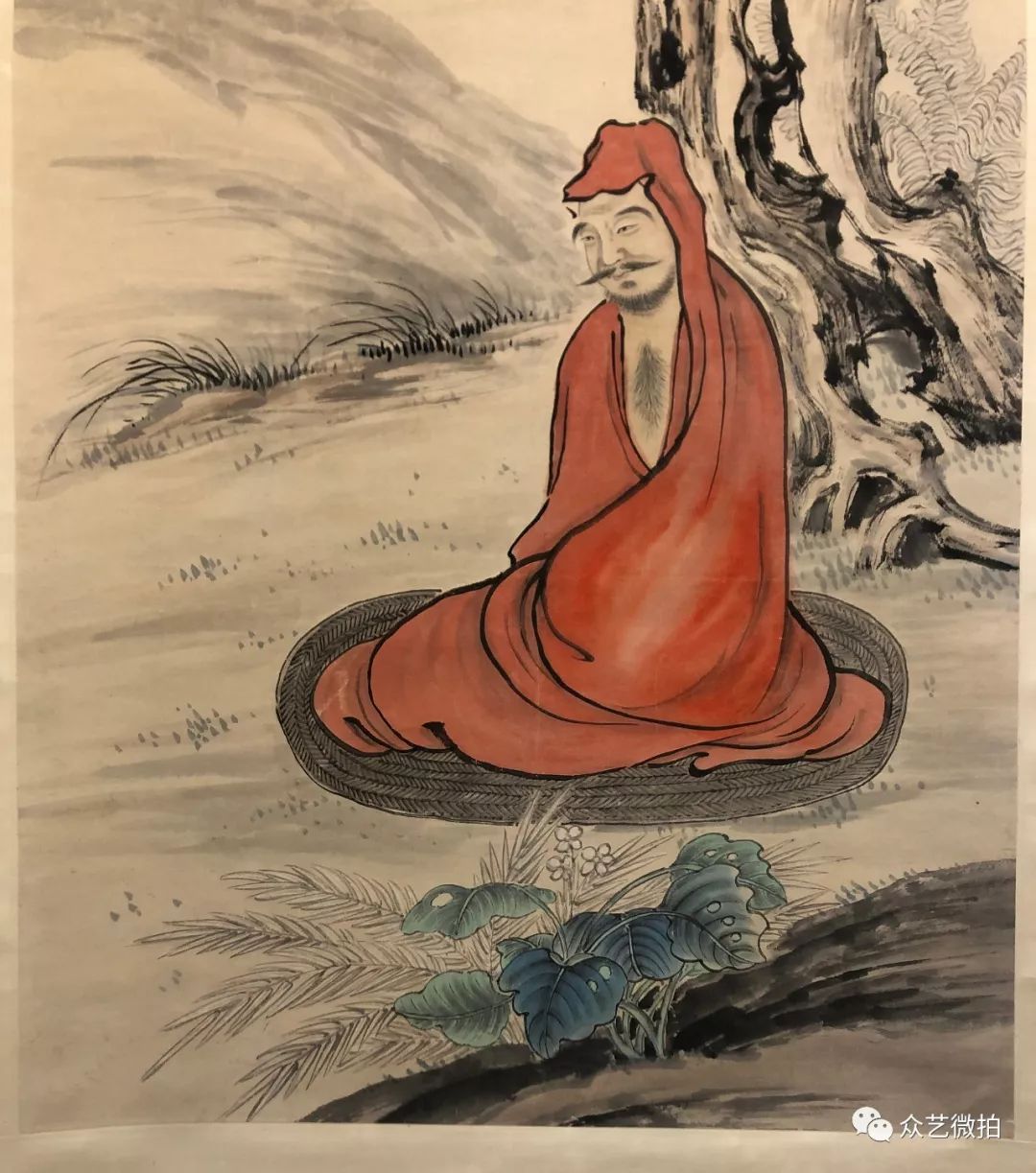 立轴作者:楚光,生于1921年2月,江苏兴化人,和尚,原寒山寺主持