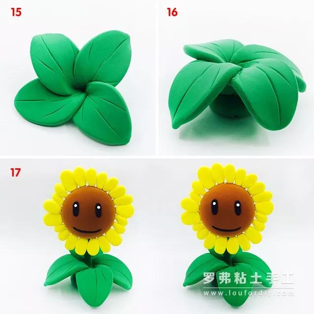 罗弗超轻粘土教程植物大战僵尸之向日葵制作图解