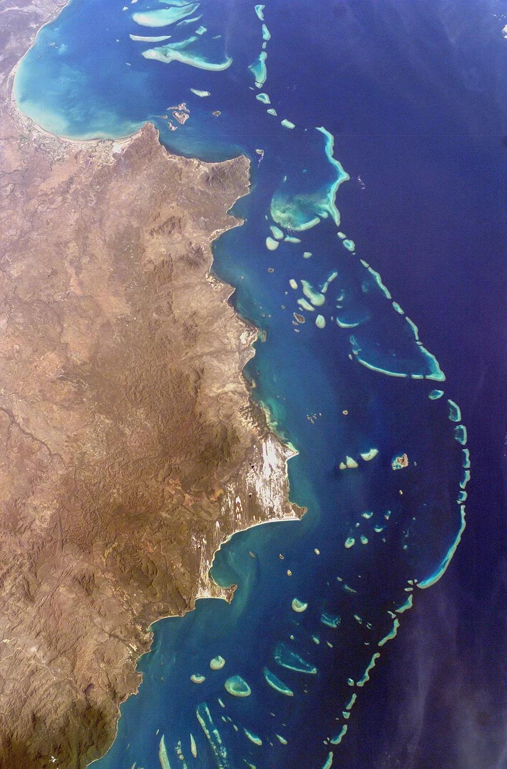 清澈而温暖的热带浅海海域非常适合珊瑚的生长,珊瑚喜欢浅水区,因此