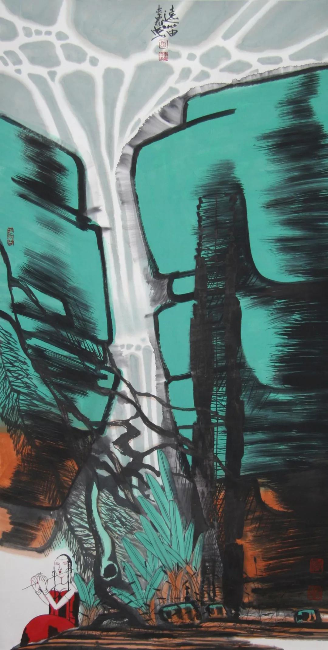 画廊推荐画家李鼎成浓墨写山水诗意入画境