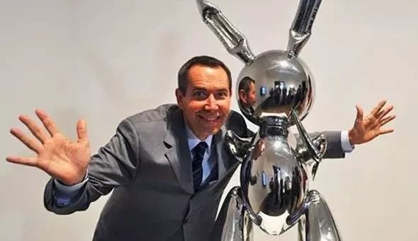 艺术家杰夫·昆斯(jeff koons)于1986年创作的不锈钢雕塑《兔子》