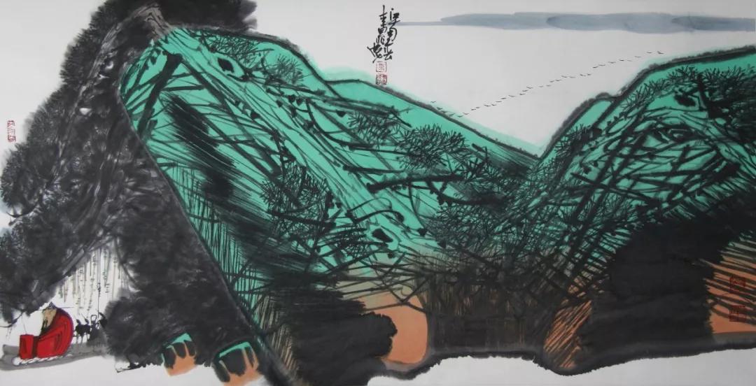 画廊推荐画家李鼎成浓墨写山水诗意入画境