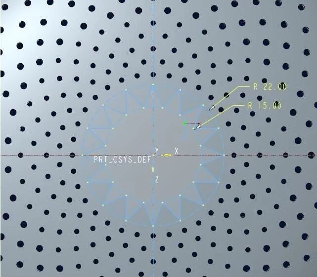 proecreo建模实例螺旋孔阵列教程