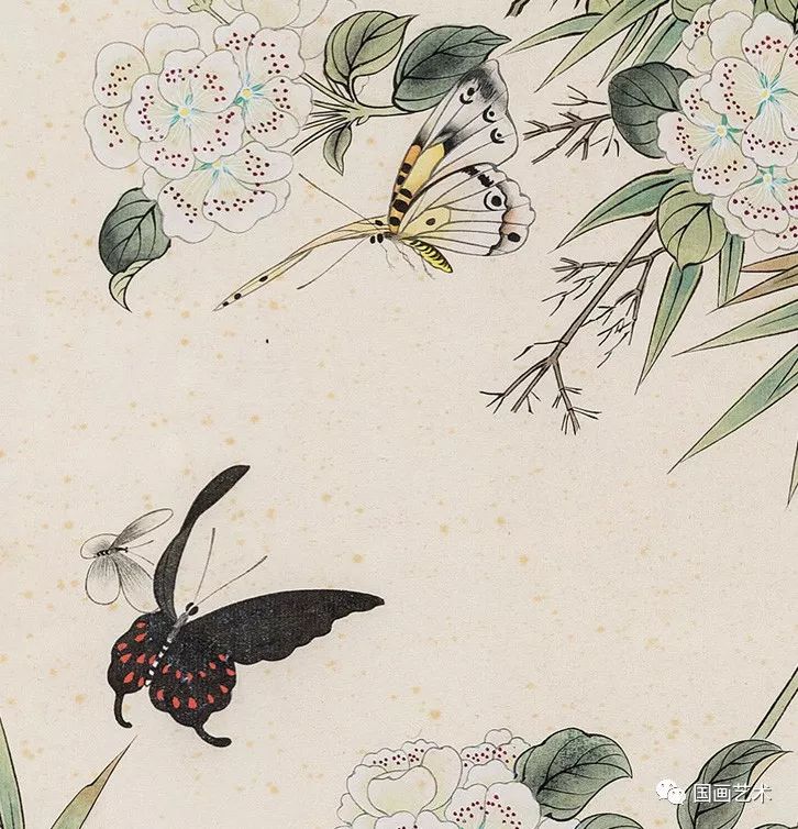 蝴蝶翩翩入画中