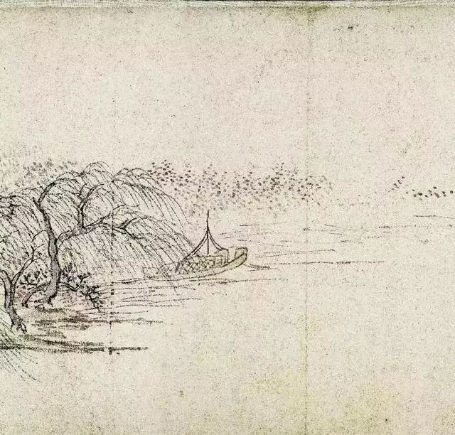 清柳如是月堤烟柳图