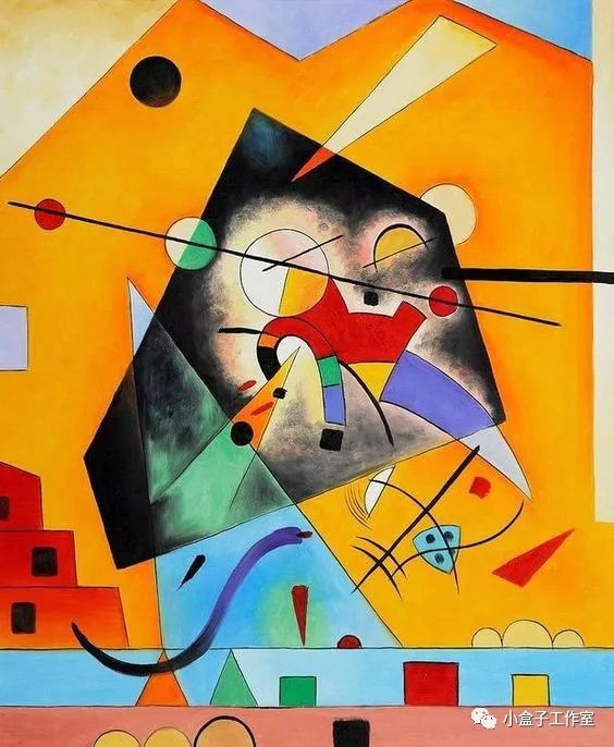 让建筑写生作品,具有康定斯基式的音乐感.