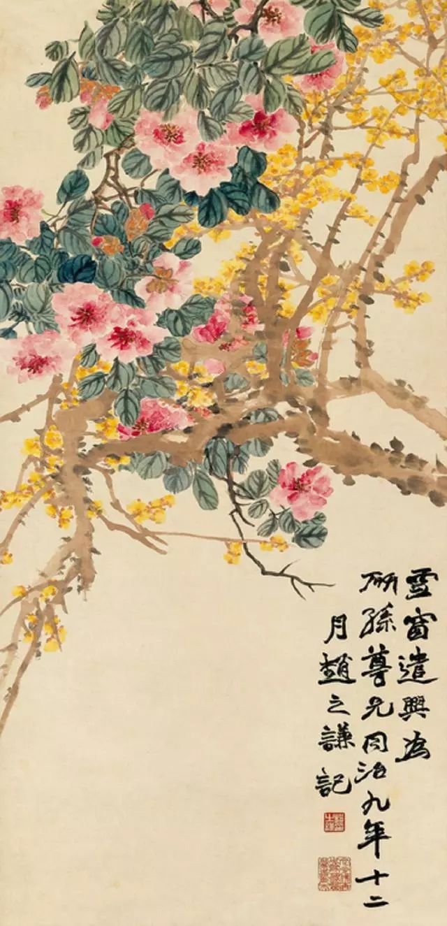 赵之谦花鸟作品欣赏赏心悦目