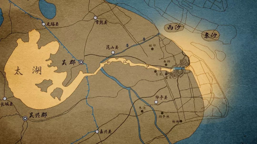 唐天宝年间青龙镇的地理位置图