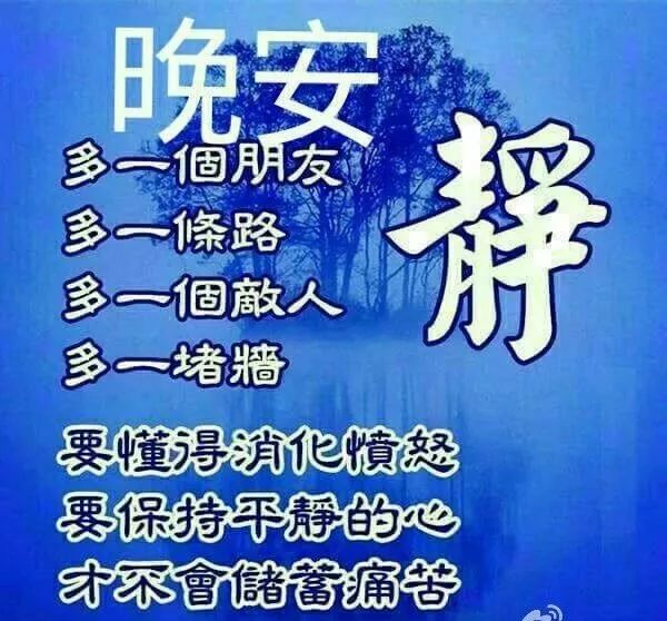 最美的晚安心语问候语