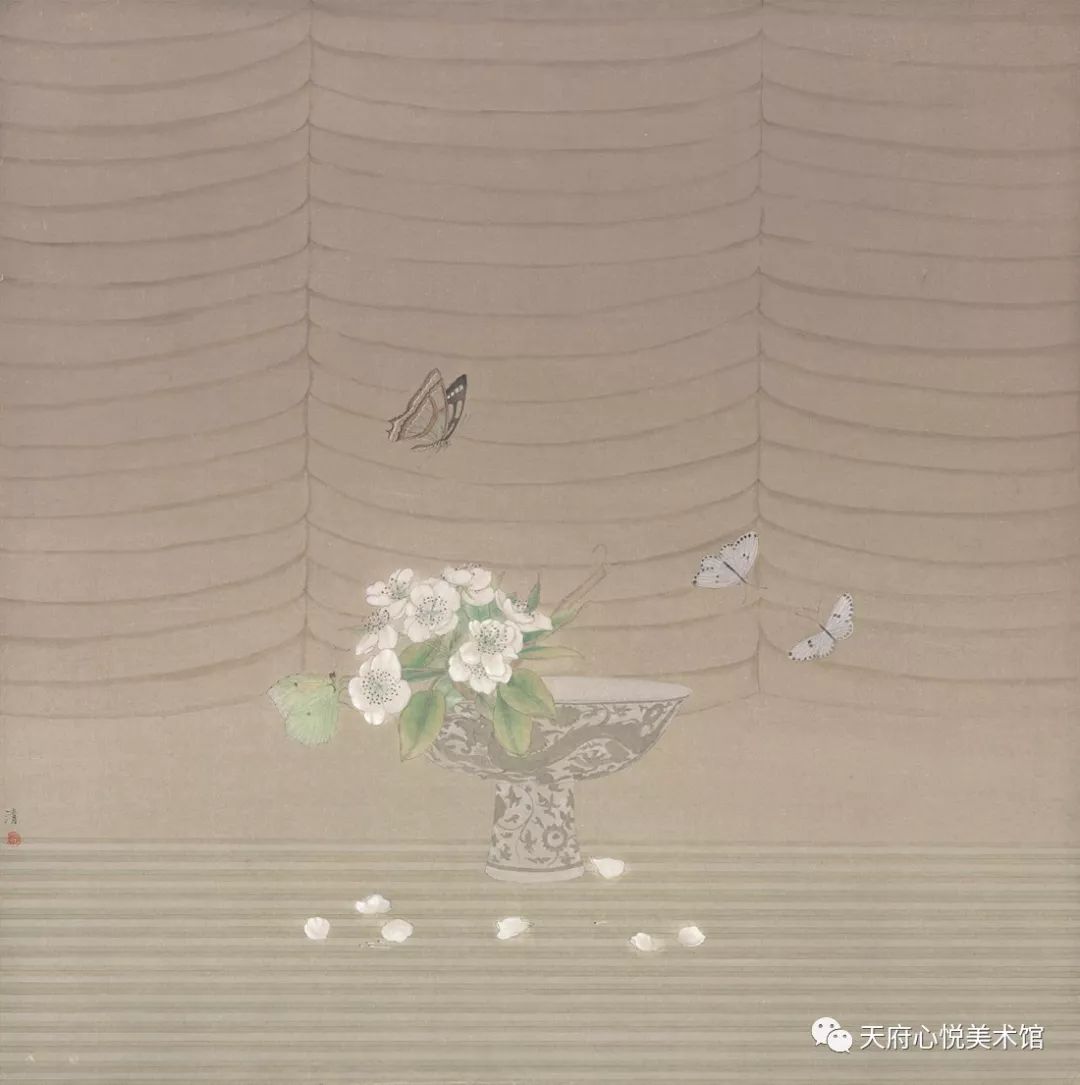 《迟暮30》 65cm×66cm 纸本工笔 2017年迟暮系列作品欣赏邓远清,女