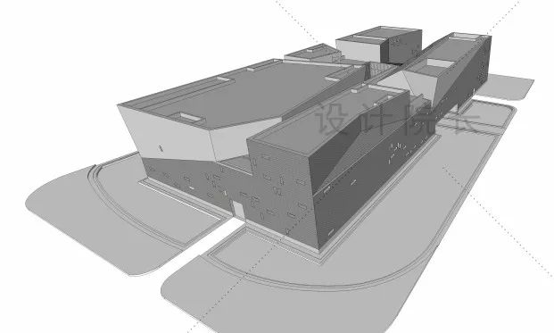 宁波历史博物馆su模型瓦山"隔岸望去,最有妙趣,那房子隐在山脚河边