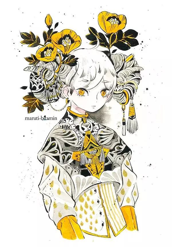 插画清爽画风小可爱马克笔手绘马克笔手绘插画