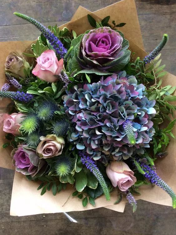 绣球花的搭配包装方法超美