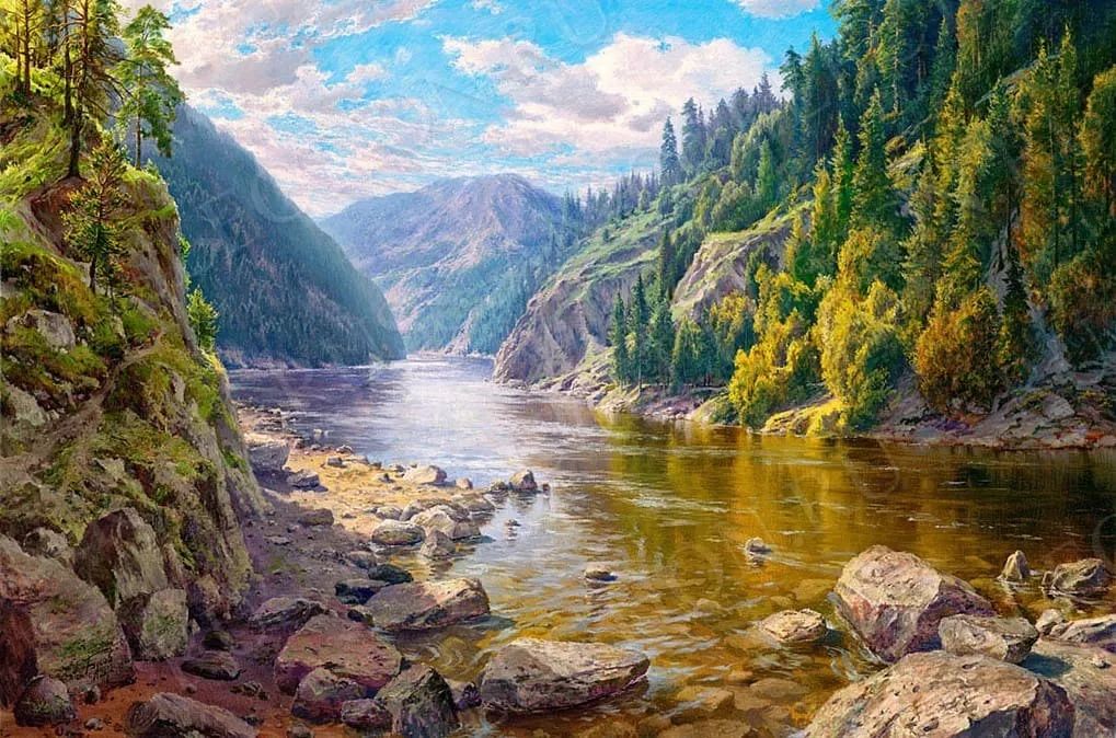 艺术欣赏|大自然之美,马里埃尔艺术家谢尔盖 巴索夫的油画