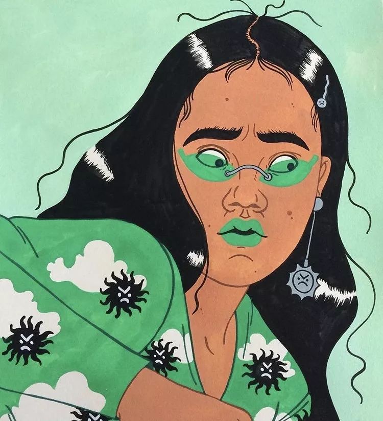 叛逆时尚色彩夸张摩登女孩的生活方式在laura的笔下怎样都惹人爱