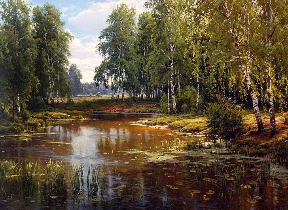 艺术欣赏|大自然之美,马里埃尔艺术家谢尔盖 巴索夫的油画