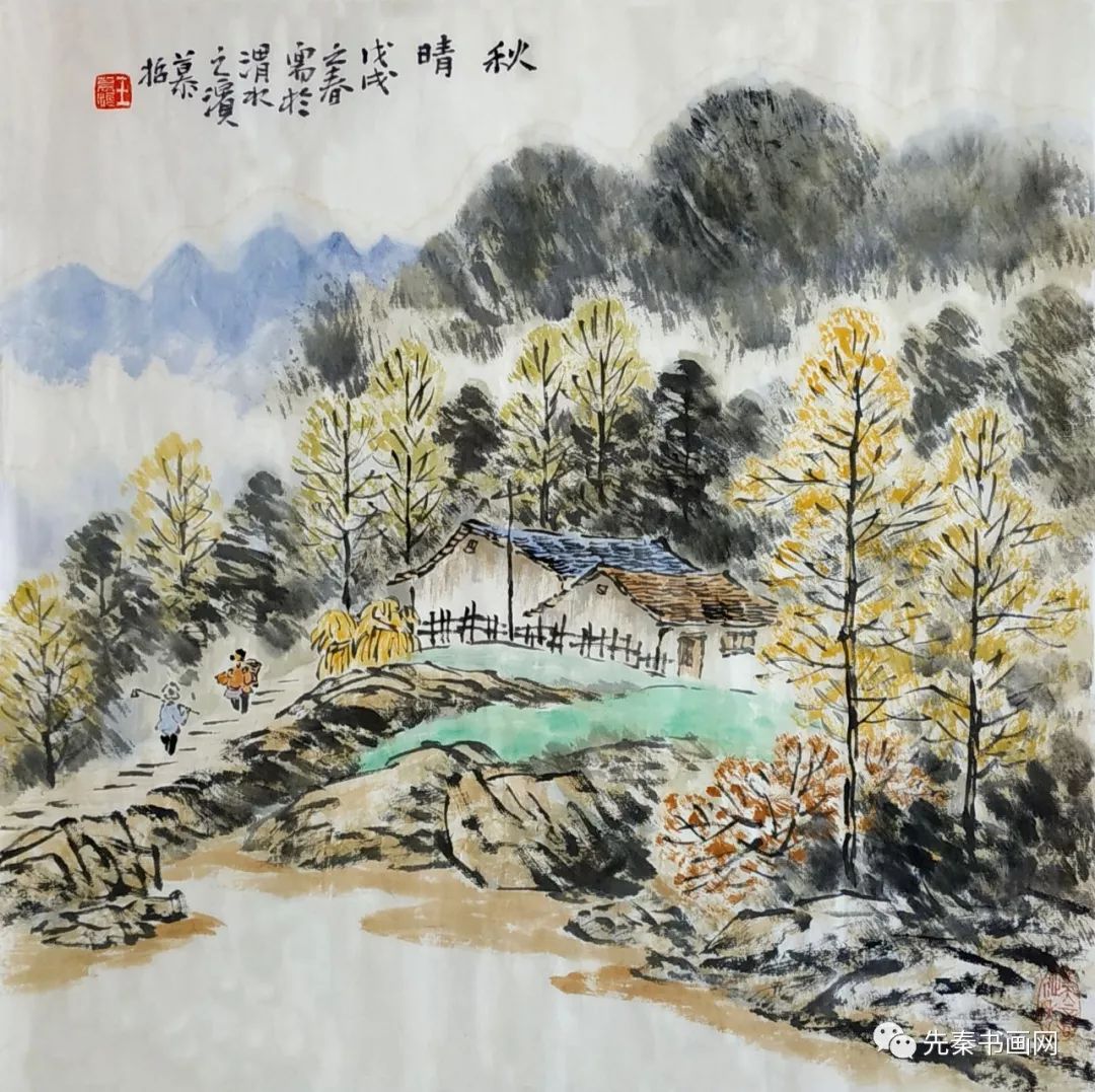 先秦书画网画家王慕哲山水画作品微展