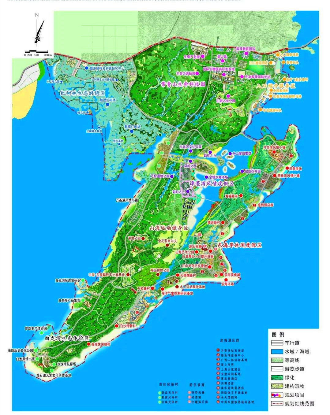防城港旅游景点地图图片