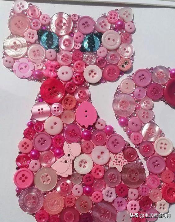旧衣服上的纽扣收集起来这样做精致的纽扣手工附教程