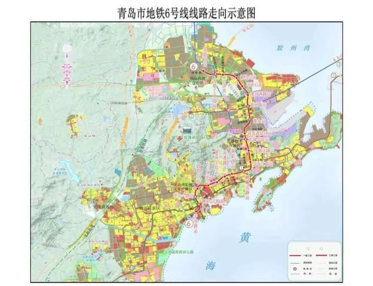 融合5g技術大數據青島地鐵6號線今開工附線路走向圖