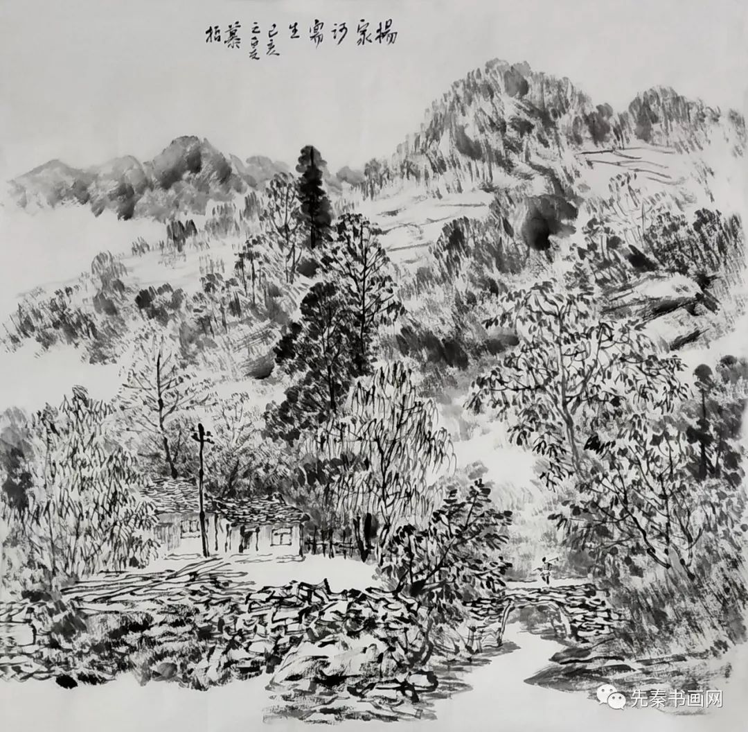 先秦书画网画家王慕哲山水画作品微展