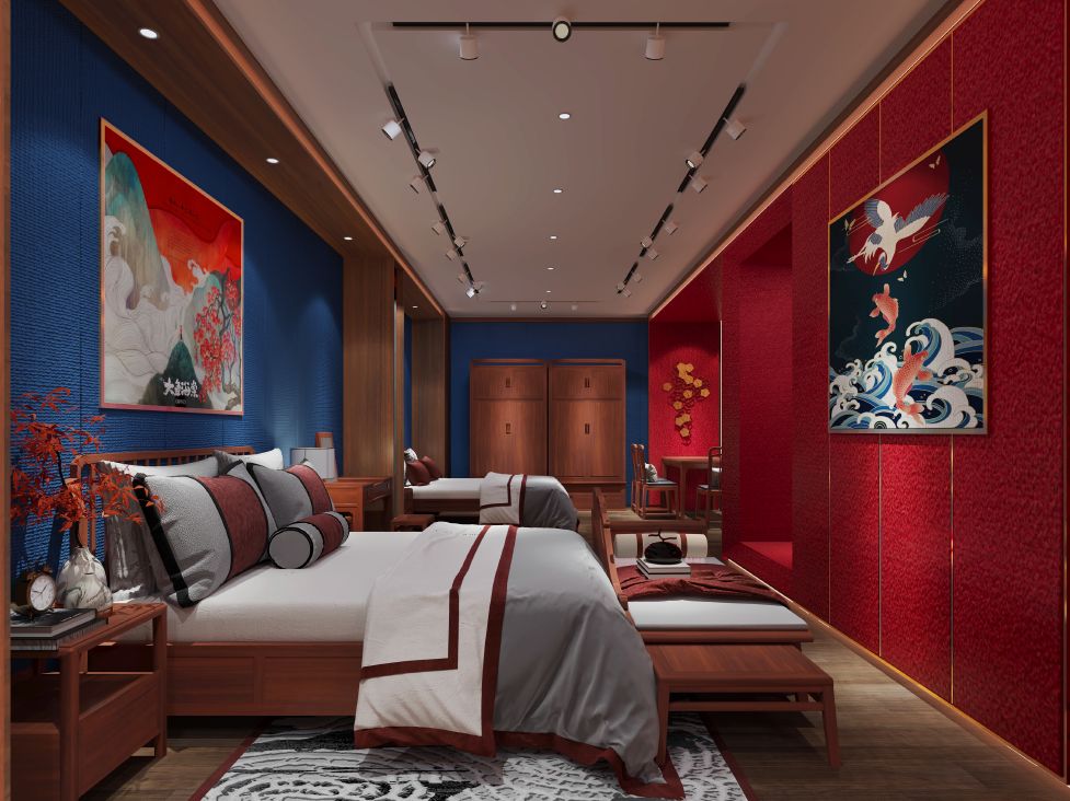 华名华居华记忆30展厅新潮红蓝cp碰撞