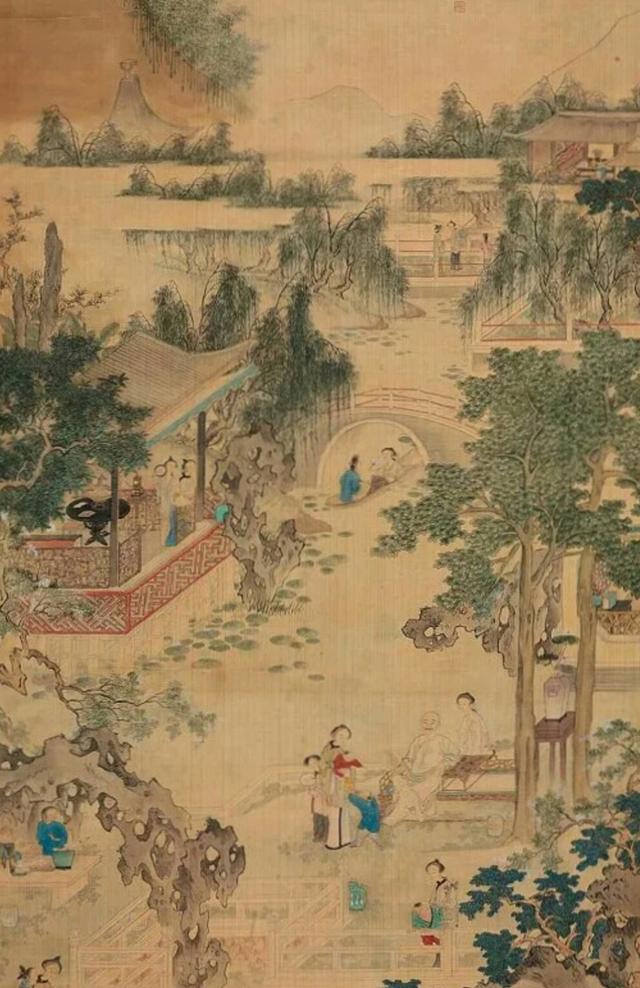 下面继续欣赏精选画作现存《东轩吟社图》,《果园感旧图》,《负米图》