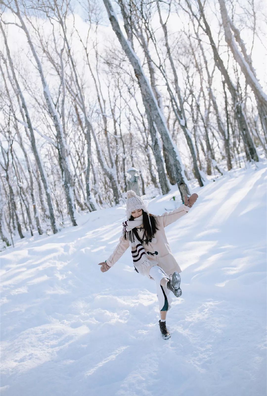 如何给女朋友拍一组好看的雪景照