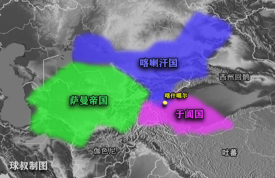 在信仰伊斯兰教的萨曼帝国不断向喀喇汗国发起圣战的时候,萨曼帝国