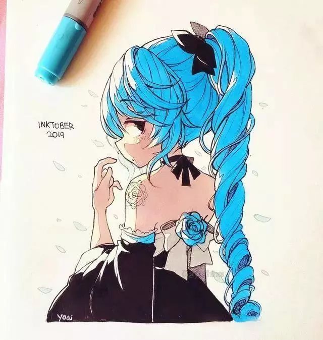 卡哇伊动漫手绘 马克笔手绘上色 小萝莉们超可爱 马克笔上色技巧