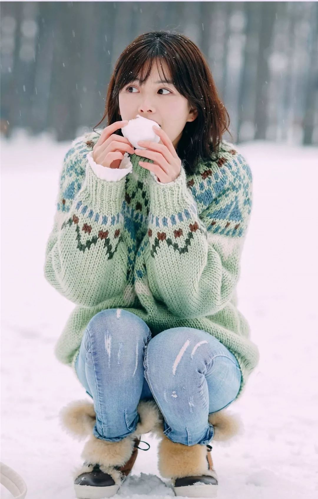 如何给女朋友拍一组好看的雪景照?
