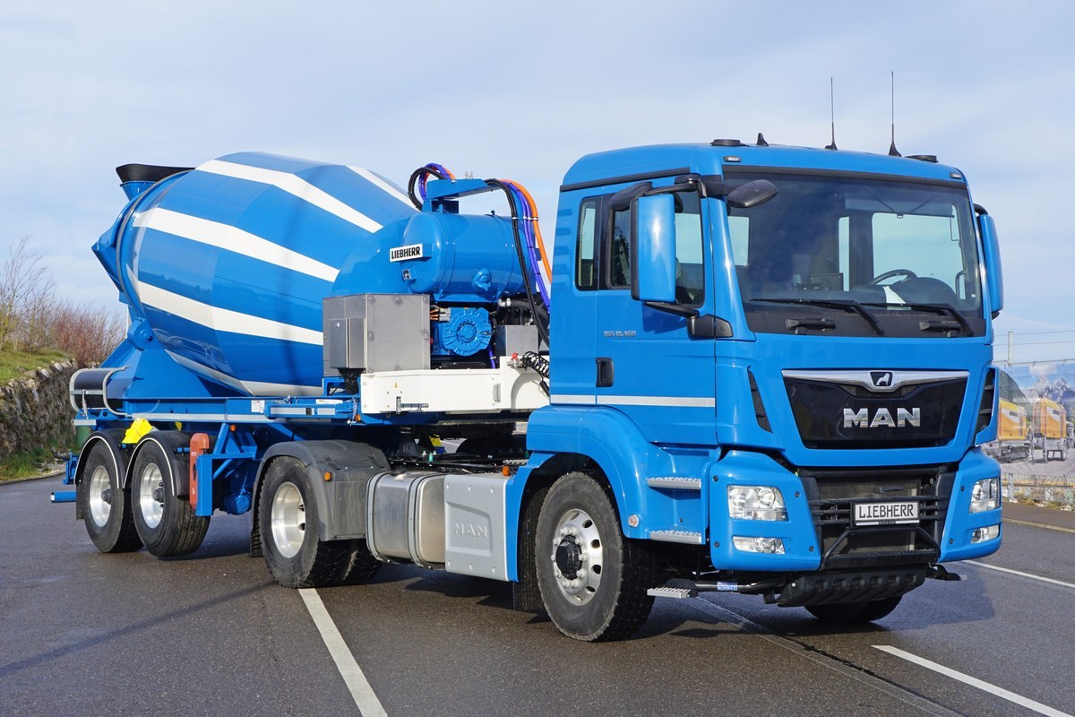 无噪音,零排放,利勃海尔电驱动搅拌罐车大显身手