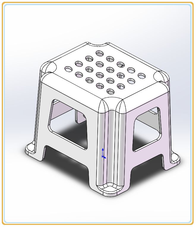 用solidworks建模一个塑料小板凳
