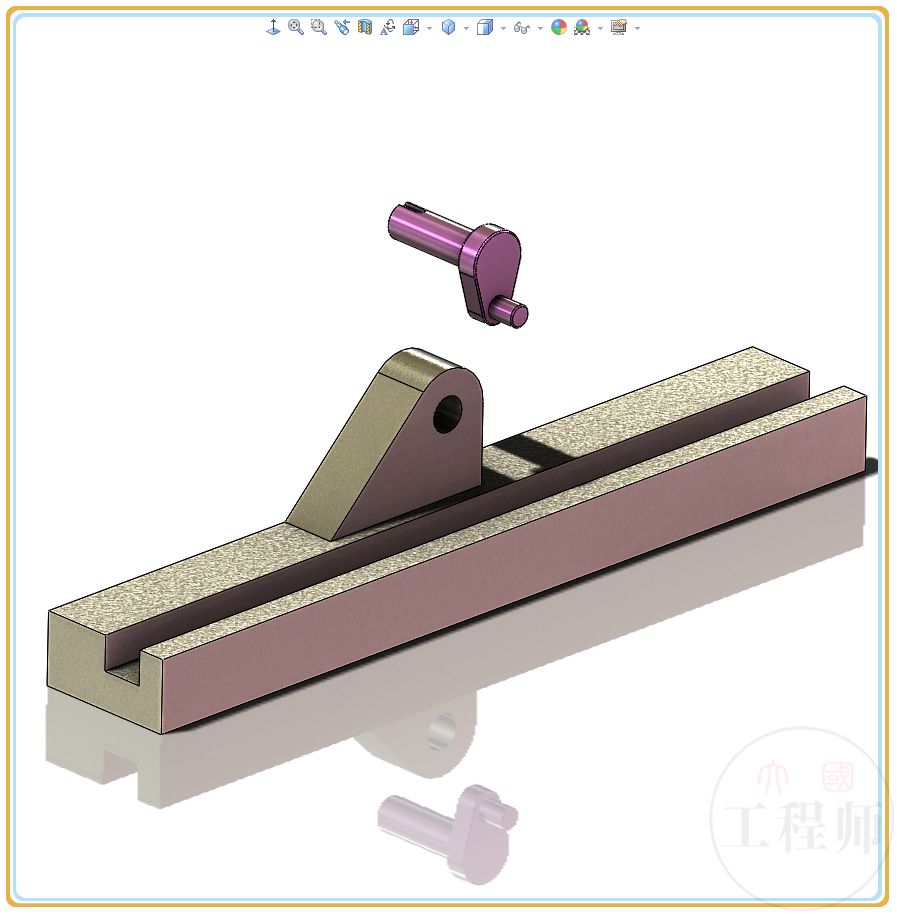 用solidworks設計的棘爪與齒條的仿真運動