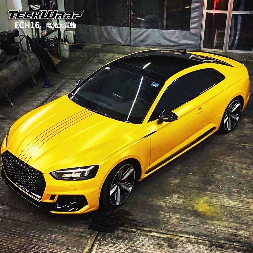 teckwrap秃鹰汽车车身改色贴膜进口ech16电光大黄蜂奥迪rs5