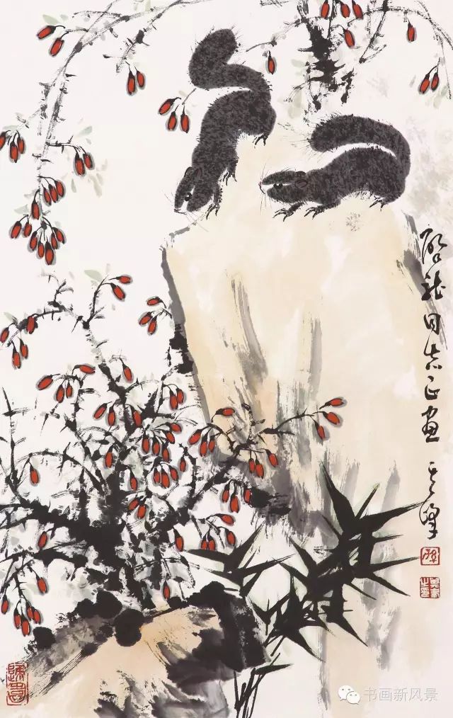 花鸟大师孙其峰画松鼠也是一绝